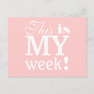Carte Postale This is My Week Motivational Postcard
