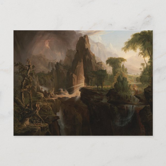 Carte Postale Thomas Cole - Expulsion du Jardin d'Eden (Devant)