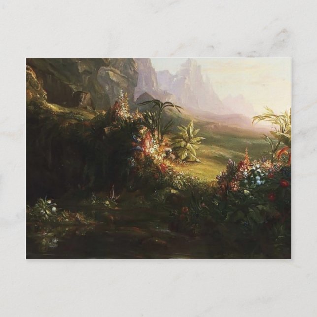 Carte Postale Thomas Cole-Le Voyage de la vie : Enfance (détail) (Devant)