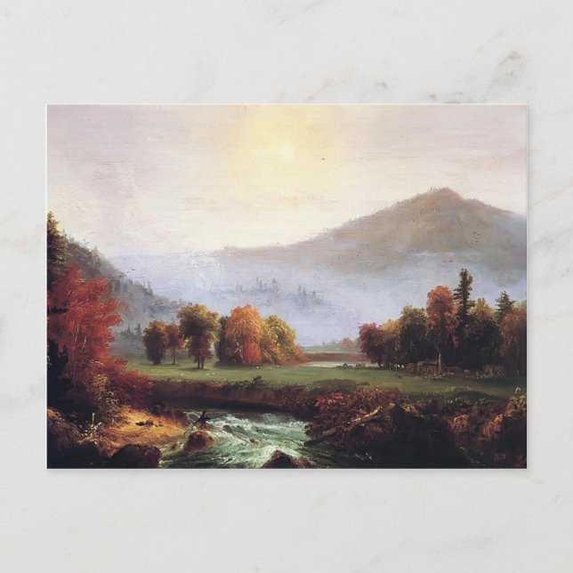 Carte Postale Thomas Cole- Matin Mist Monte À Plymouth (Devant)