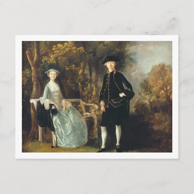 Carte Postale Thomas Gainsborough | Lady Lloyd et son fils, Rich (Devant)