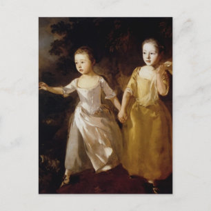 Carte Postale Thomas Gainsborough- Les filles pourchassant un pa