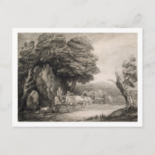 Carte Postale Thomas Gainsborough   Paysage en bois avec charret