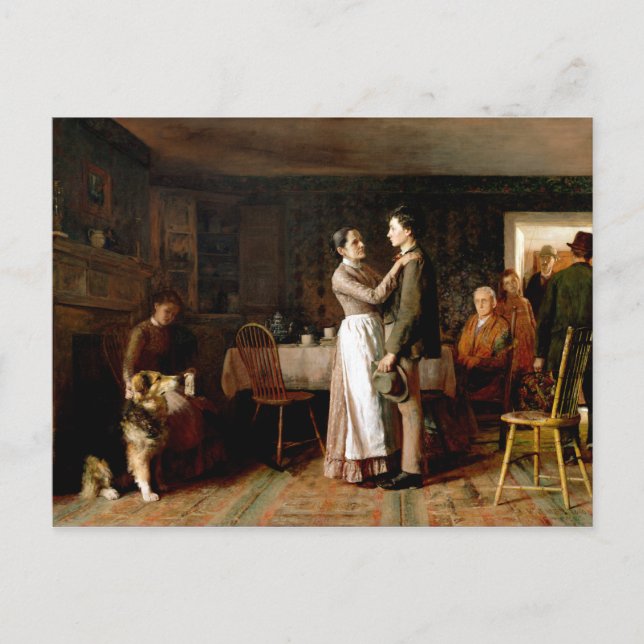 Carte Postale Thomas Hovenden Breaking Home Cravates (Devant)