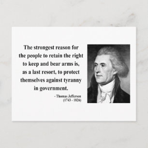 Carte Postale Thomas Jefferson Citation 6b