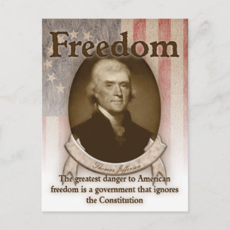 Carte Postale Thomas Jefferson - liberté