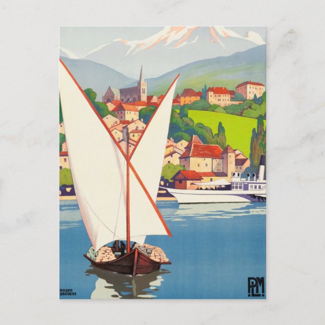 Carte Postale Thonon Les Bains Français Travel Europe (Devant)