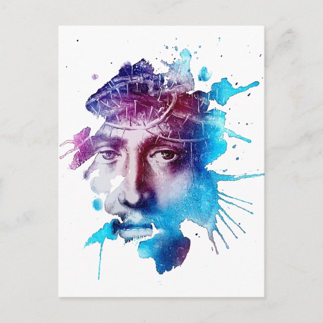 Carte Postale Thorn Crown Jésus Christ Passion Art Abstrait (Devant)