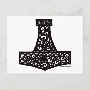 Carte Postale Thors Hammer en noir