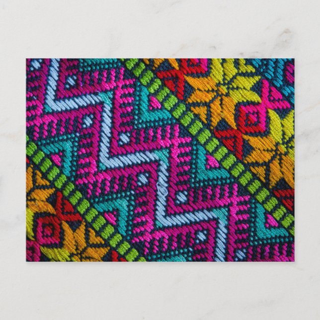 Carte Postale Threads tissés ethniques (Devant)