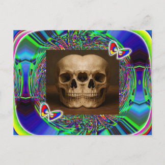 Carte Postale Three eyed alien skull