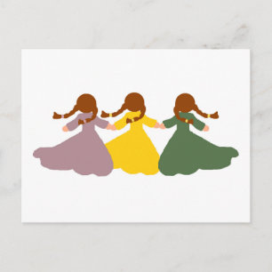 Carte Postale Three Little Girls postcard
