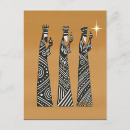 Carte Postale Three Wise Men Black & White Christmas Nativity