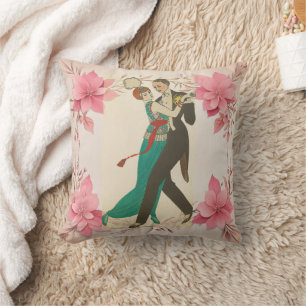 Carte Postale Throw Kissen