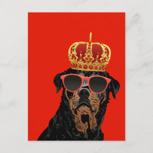 Carte Postale Thug Life King Rottweiler pour les parents Rottwei