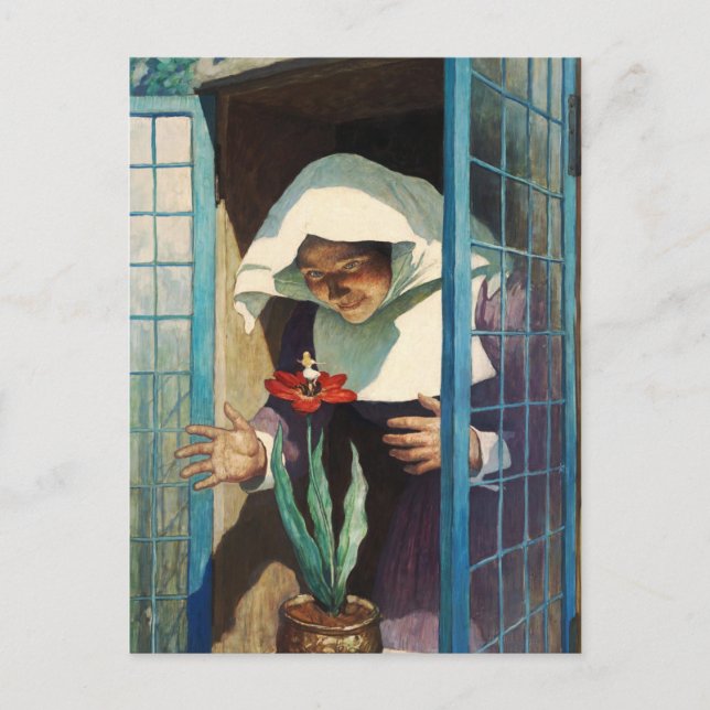 Carte Postale Thumbelina par Newell Convers Wyeth (Devant)