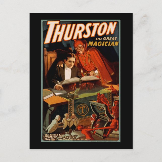 Carte Postale Thurston le grand magicien (Devant)