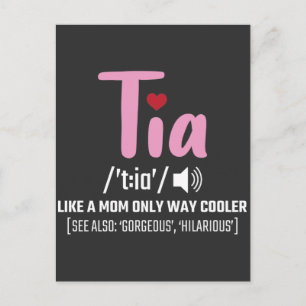 Carte Postale Tia Maman seulement Tante glacière Famille Amour