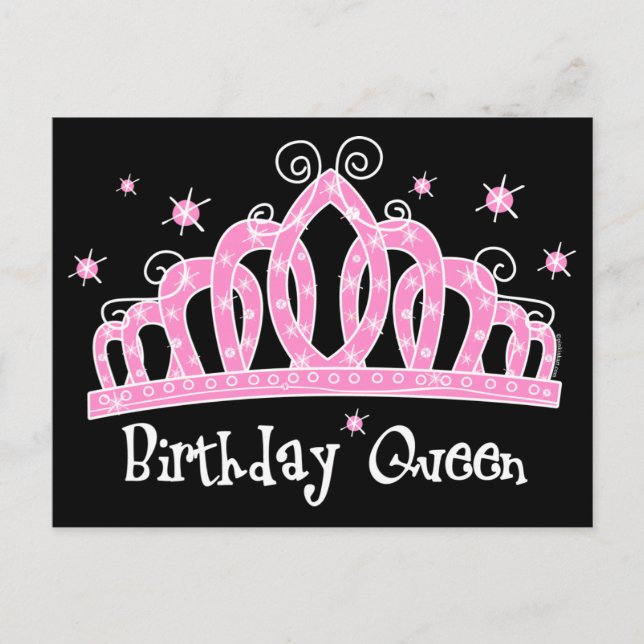 Carte Postale Tiara Birthday (Devant)