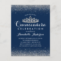 Tiara Royale Bleu Classeuse Quinceañera Argent Pai