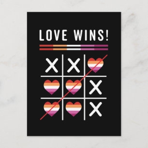 Carte Postale Tic Tac Toe Loe Remporte La Fierté Lesbienne LGBTQ