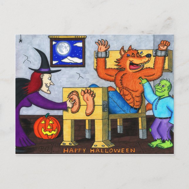 Carte Postale Ticklish Halloween Werewolf (Devant)