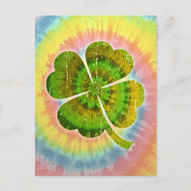 Carte Postale Tie Dye Clover (Devant)