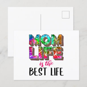 Carte Postale Tie Dye Maman La vie est la meilleure vie