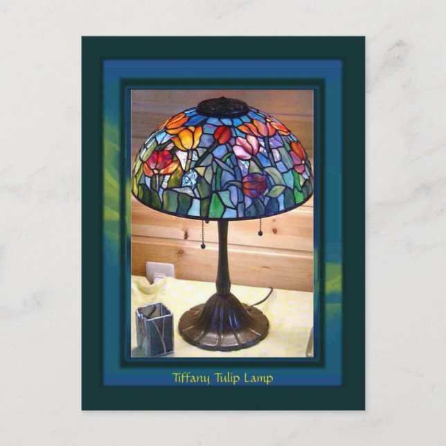 Carte Postale Tiffany Tulip Lampe Art (Devant)