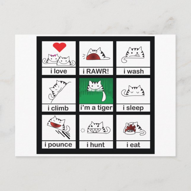 Carte Postale Tiger (Devant)