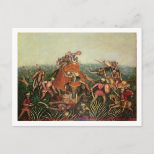 Carte Postale Tiger Hunt, 1892 (huile sur toile)