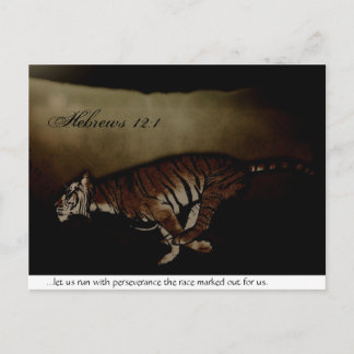 Carte Postale Tiger Inspiration Encouragement à courir la course