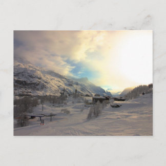 Carte Postale Tignes Les Bois Sunrise D'Hiver