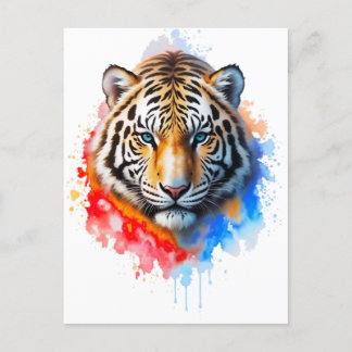 Carte Postale Tigre blanc