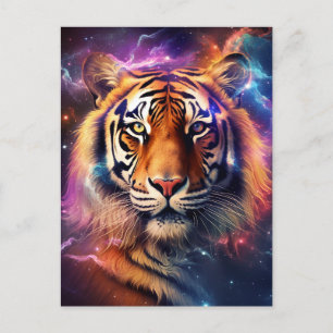 Carte Postale Tigre cosmique