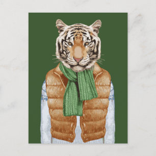 Carte Postale Tigre de gilet