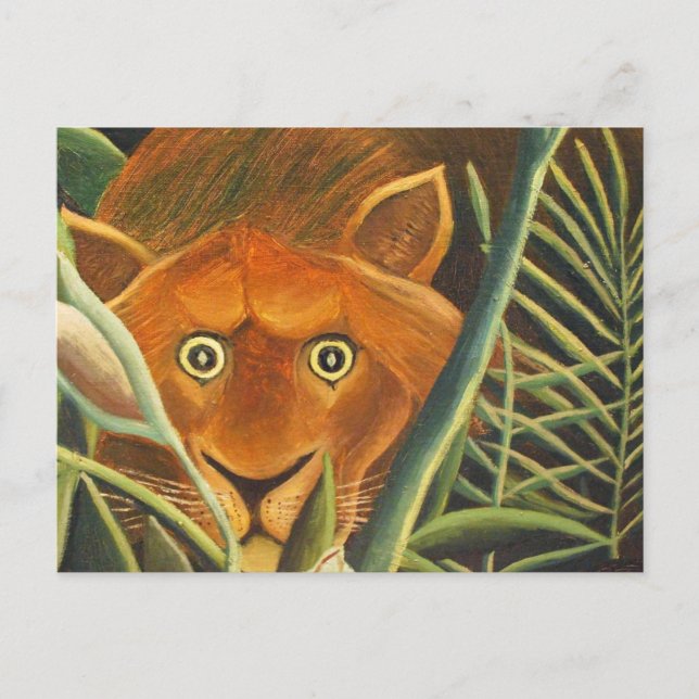 Carte Postale Tigre Sortant De L'Herbe Par Henri Rousseau (Devant)