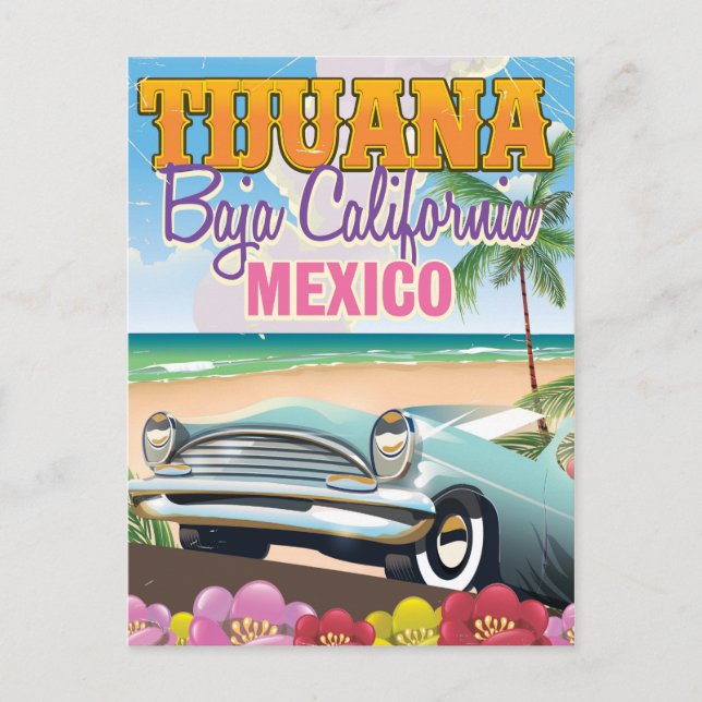 Carte Postale Tijuana Basse Californie Mexique affiche de voyage (Devant)