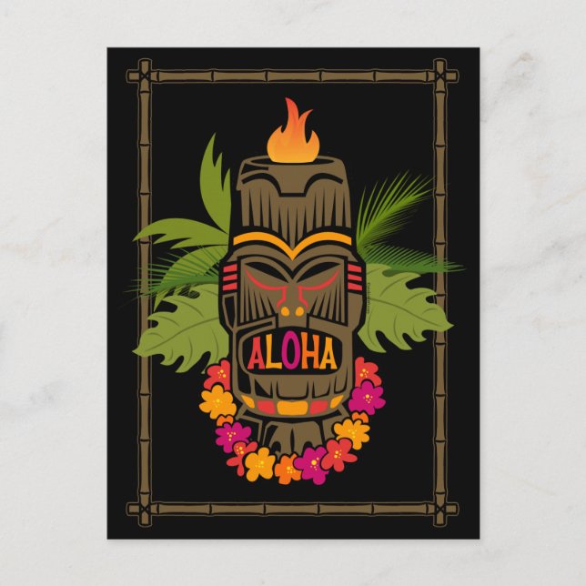 Carte Postale Tiki Aloha (Devant)
