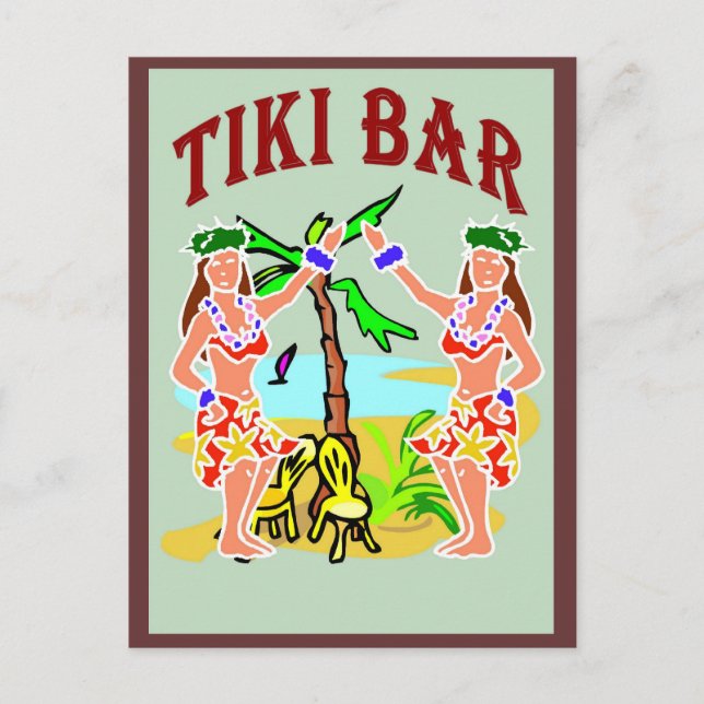 Carte Postale Tiki Bar (Devant)