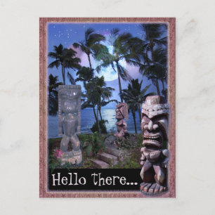 Carte Postale Tiki Moon (personnalisable)