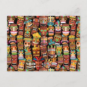 Carte Postale TIKI Pattern 4
