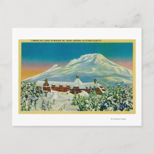 Carte Postale Timberline Lodge en hiver à Mt Hood