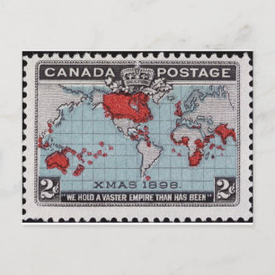 Carte Postale Timbre canadien des années 1890