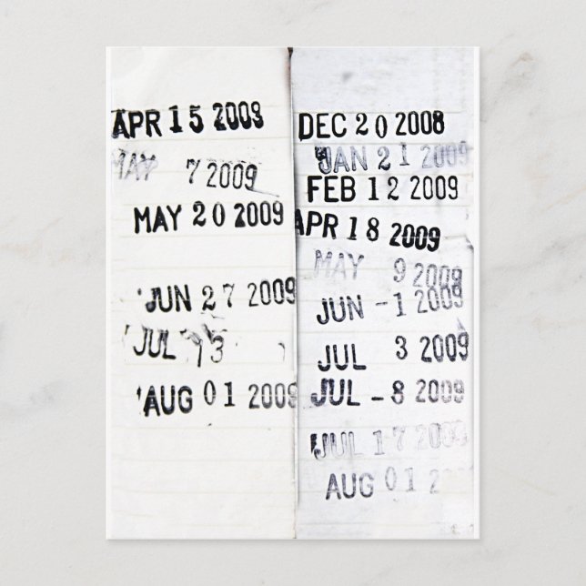 Carte postale Timbre Date Bibliothèque (Devant)