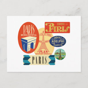 Carte Postale Timbre de Paris