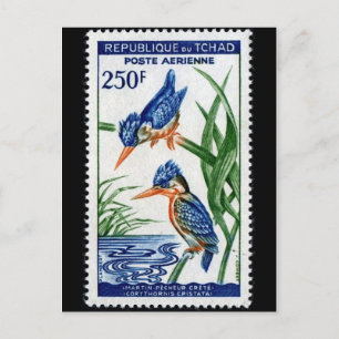 Carte postale Timbre gravé vintage