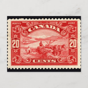 Carte postale Timbre gravé vintage
