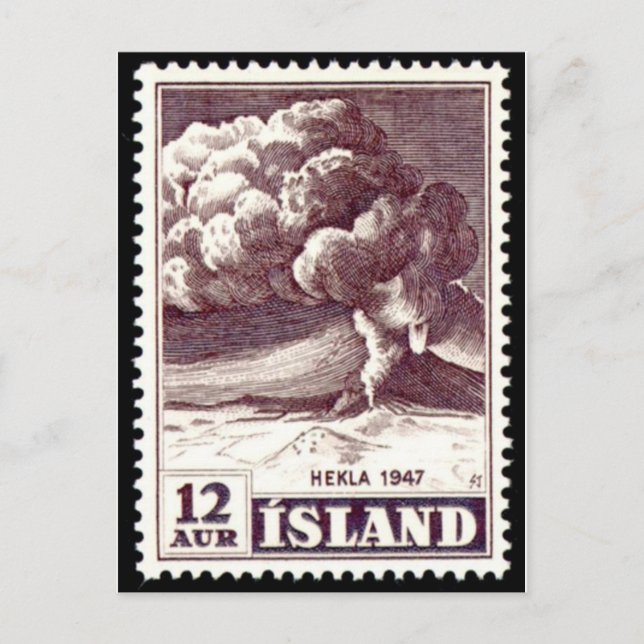 Carte postale Timbre gravé vintage (Devant)