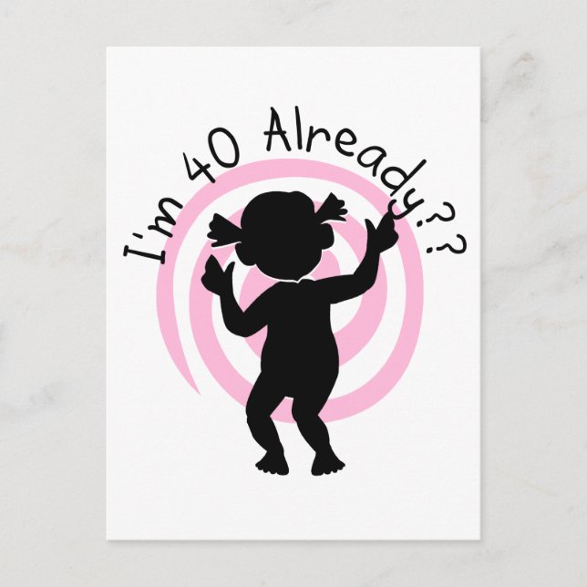 Carte Postale Time Warp 40 T-shirts et cadeaux (Devant)